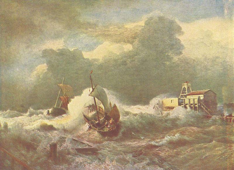 Andreas Achenbach Leuchtturm bei Ostende oil painting picture